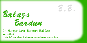 balazs bardun business card