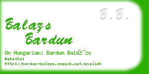 balazs bardun business card